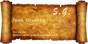 Spet Gizella névjegykártya